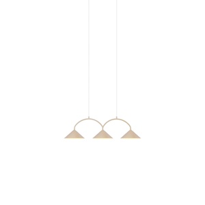 Lampa Wisząca Globen Lighting Curve 3 w Lampa Wisząca Beżowy