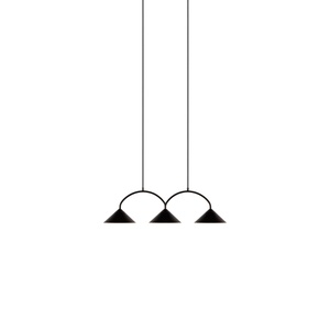 Lampa wisząca Globen Lighting Curve 3 w Lampa wisząca Czarny