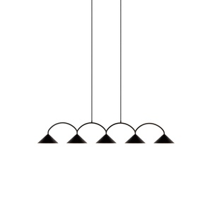 Lampa wisząca Globen Lighting Curve 5 w Lampa wisząca Czarny