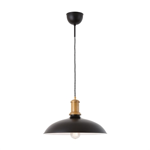 Konsthantverk Kavaljer Lampa Wisząca Matowa Czerń i Surowy Mosiądz