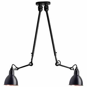 Lampe Gras N302 Lampa sufitowa Double Czarna Matowa i Czarna Matowa i Miedziana