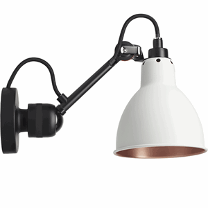 Lampe Gras N304 Kinkiet Czarny Matowy i Biały/Miedziany hardwired