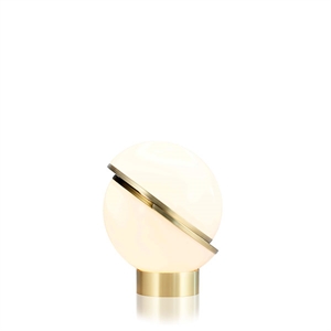 Lee Broom Mini Crescent Lampa Stołowa Opal/ Mosiądz