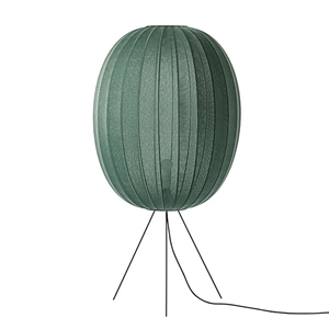Made By Hand Knit-Wit Wysoka Owalna Lampa Stojąca Medium Ø65 Tweed Green