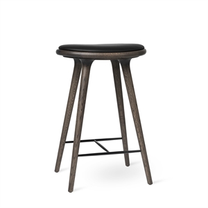 Hoker Barowy Mater High Stool Sirka Szary Oak/Ultra Czarny Leather 69 cm