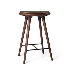 Hoker Barowy Mater High Stool, Buk Brązowy /skóra Ciemnobrązowa, 69 cm