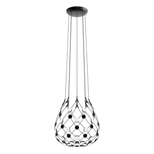 Lampa wisząca siatka Luceplan Ø55 Czarny 1 metr