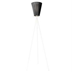Northern Oslo Lampa Stojaca Drewniana, Biala Nózka i Opcjonalny Klosz