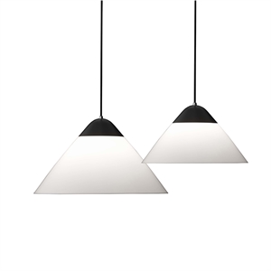 Pandul Opala MINI Lampa Wisząca Czarna Góra, Czarny Przewód