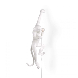 Seletti Monkey Hanging Left Lampa Naścienna Biała Zewnętrzna