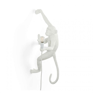 Seletti Monkey Hanging Right Lampa Naścienna Biała Zewnętrzna
