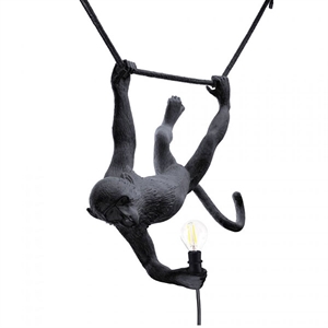 Seletti Monkey Swing Lampa Wisząca Czarna Zewnętrzna