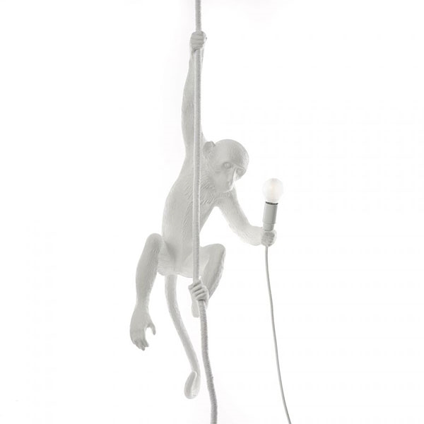 Seletti Monkey With Rope Lampa Sufitowa Biała