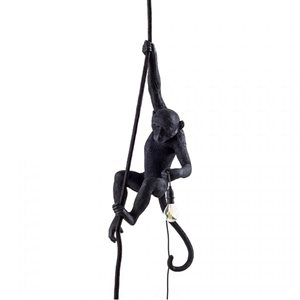 Seletti Monkey With Rope Lampa Sufitowa Czarna Zewnętrzna