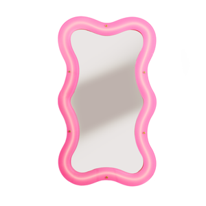 Seletti Supercurve Tiny Wysokie Lustro Różowy