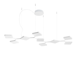 Poczwórna Lampa Wisząca Stilnovo Linear Biały