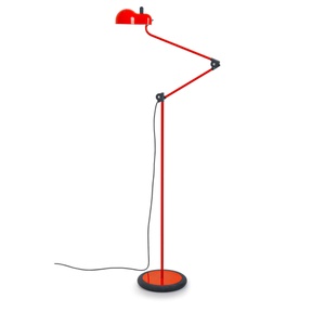 Lampa Stojąca Stilnovo Topo Piantana Czerwony