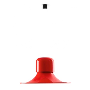 Lampa wisząca Stilnovo Campana w kolorze szaro- Czerwony