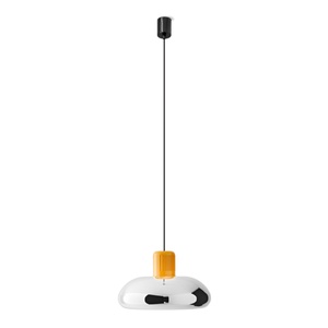 Stilnovo Trepiù Lampa wisząca Żółty/ Chrom