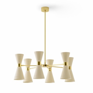 Lampa Wisząca Stilnovo Megafono 12 Sztuk Złota/kości Słoniowej