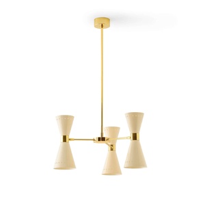 Stilnovo Megafono Lampa Wisząca 6 Złoty/Ivory