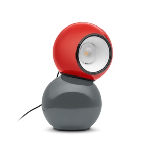 Lampa Stołowa Stilnovo Gravitino Szary- Czerwony