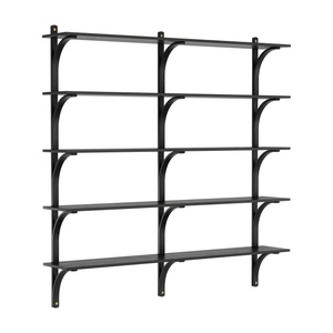 Półka Swedese Levi 180 cm 5 Półek Mosiężny/ Czarny Bejcowany Jesion