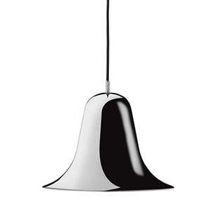 Verner Panton Pantop Lampa wisząca Czarna Chromowana