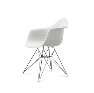 Plastikowe Krzesło do Jadalni Vitra Eames DAR, Biały/ Chrom