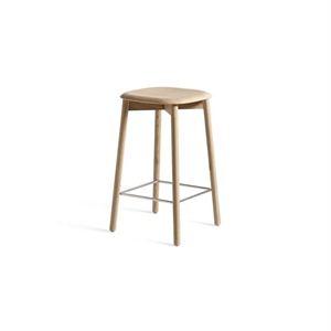 Hoker barowy HAY Soft Edge 82 H65 Dąb/Stal nierdzewna