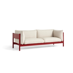 Sofa HAY Arbour 3-osobowa Czerwony buk/Hallingdal 220