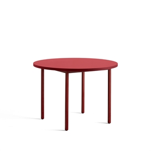 Dwukolorowy Stół do Jadalni HAY Ø105 Bordowy/Czerwony