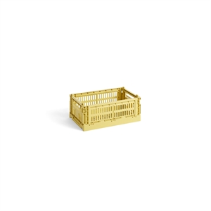 Skrzynia do Przechowywania HAY Colour Crate, Mały , w Kolorze Brudnego Żółci