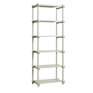 Regał Biblioteczny HAY Woody Shelving 2.0, Wysoki, w Kolorze Dymnej Szarości/stal