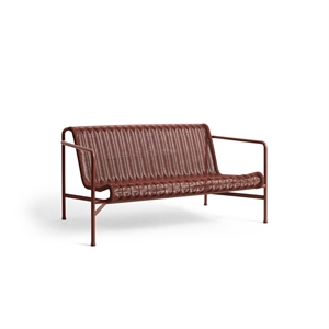 Sofa Wypoczynkowa HAY Palisade Cord w Kolorze Żelaznym Czerwonym