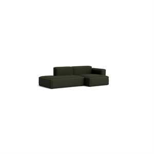 Sofa HAY Mags Soft Low 2,5-osobowa, kombinacja 3, prawa, Maglia, ciemnozielona
