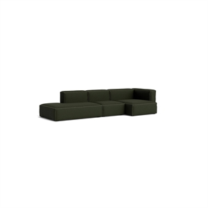 HAY Mags Soft Sofa 3-osobowa, kombinacja 4, prawa Maglia, ciemnozielona