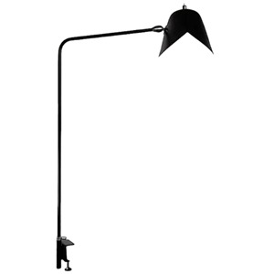 Lampa Biurkowa Serge Mouille Simple Agrafée w Czarny