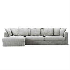 Sofa Decotique Le Grand Air 3-osobowa Prawa, Popielata, Paski/len