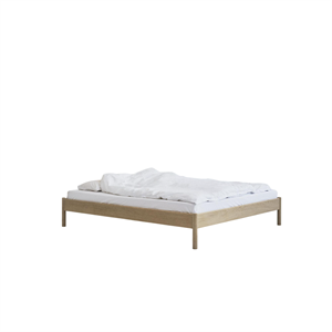 Rama łóżka Rye Sleep Alken bez zagłówka 140x200, dąb mydlany