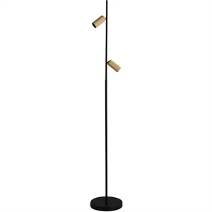 Lampa Stojąca Antidark Decor Double F2 Czarny/ Mosiężny