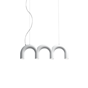 Lampa Wisząca z Potrójnym Łukiem Oblure w Biały