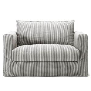 Decotique Le Grand Air Nou Love Seat Armchair Ash Stripe