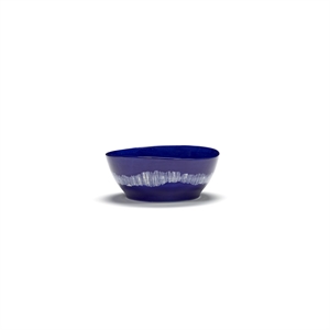 Miska Serax Feast Bowl L w Ciemnoniebieski-białym w paski