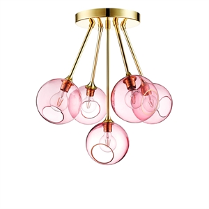 Lampa Sufitowa Ballroom Molecule Design by Us w Kolorze Różowo-złotym