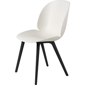 Krzesło do Jadalni GUBI Beetle, Czarny Podstawa z Tworzywa sztucznego/Biały Alabaster