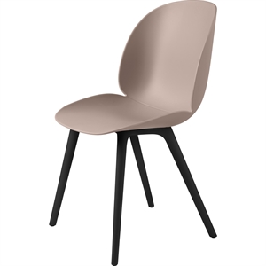 Krzesło do Jadalni GUBI Beetle, Czarny Plastikowa Podstawa/ Słodki Różowy
