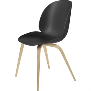 Krzesło do Jadalni GUBI Beetle z Drewnianą Podstawą Dąb Matowy/ Czarny