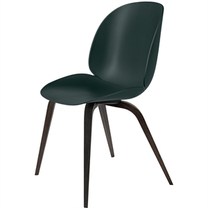 Krzesło do Jadalni GUBI Beetle z Drewnianą Podstawą Wędzony Dąb Matowy/ Zielony