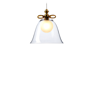Moooi Bell Mała Lampa Wisząca Złota, Przezroczysta